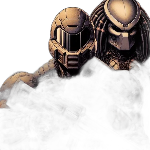 robot, mask, weapon, concept art transparent PNG cut-out