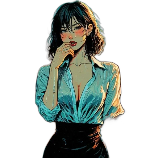 dress, jacket, staff, jewelry transparent PNG cut-out