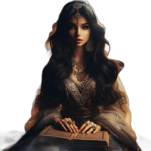 dress, jewelry, crown, fantasy art transparent PNG cut-out
