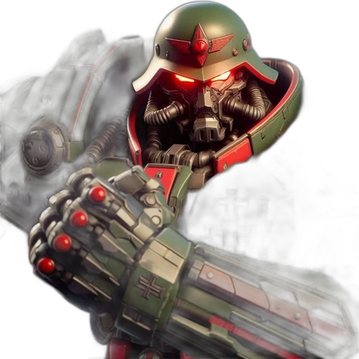 robot, weapon, concept art, 3d render transparent PNG cut-out