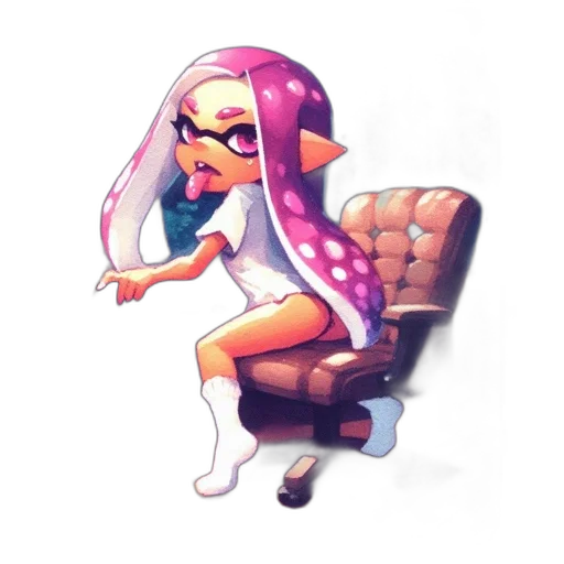 furniture, dress, hair, staff transparent PNG cut-out