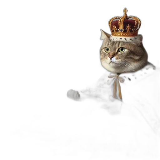 crown, animal, hat, staff transparent PNG cut-out