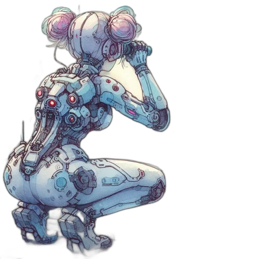 robot, creature, weapon, dress transparent PNG cut-out