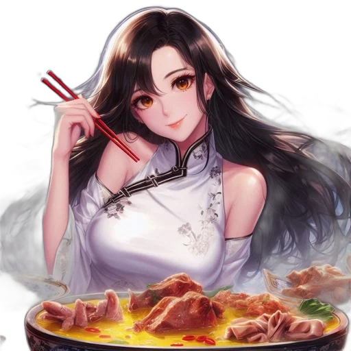 food, fantasy art, anime, oil painting transparent PNG cut-out