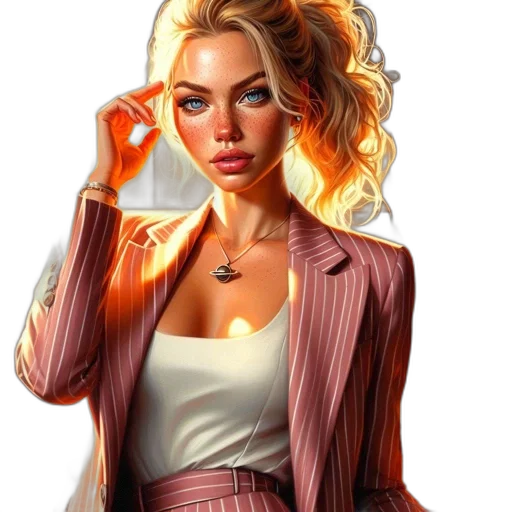 jacket, jewelry, dress, face transparent PNG cut-out