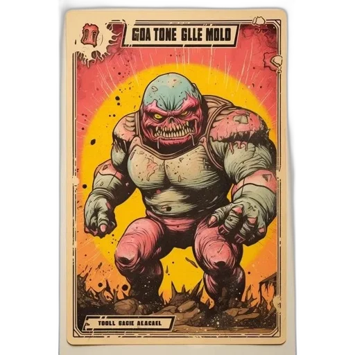 comic book art, concept art, monstrous, creature transparent PNG cut-out