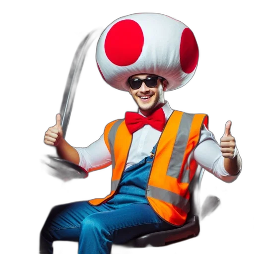 staff, hat, robot, weapon transparent PNG cut-out
