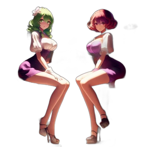 dress, concept art, pixel art, anime transparent PNG cut-out