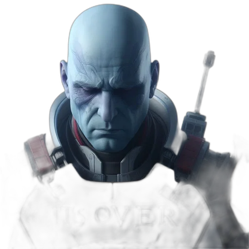 robot, face, staff, concept art transparent PNG cut-out