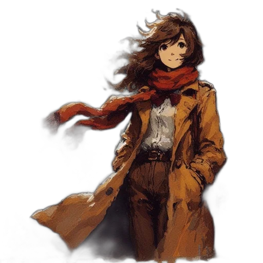 jacket, face, concept art, comic book art transparent PNG cut-out