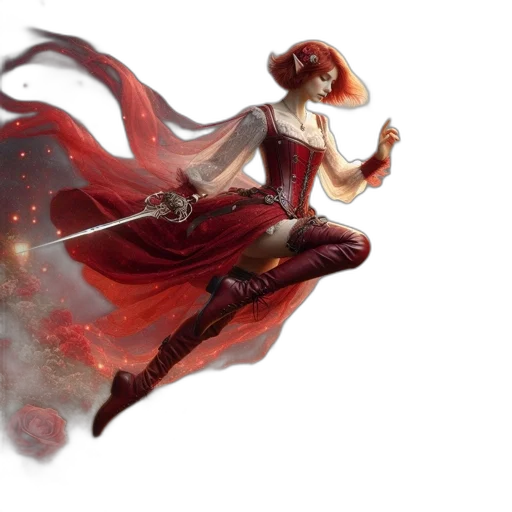 staff, sword, dragon, fantasy art transparent PNG cut-out