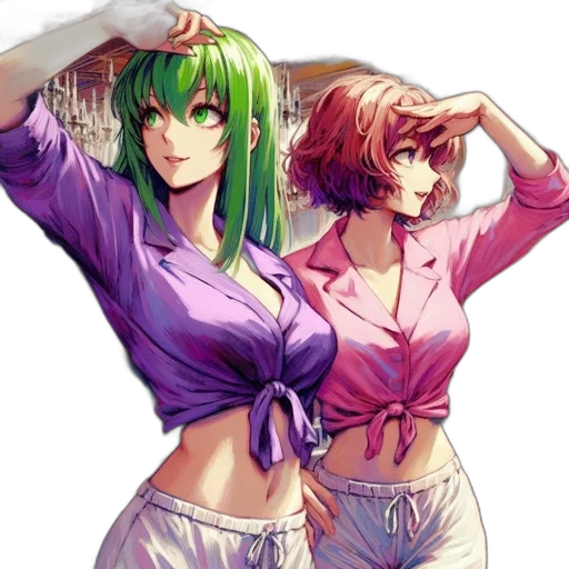 jacket, dress, anime, pixel art transparent PNG cut-out