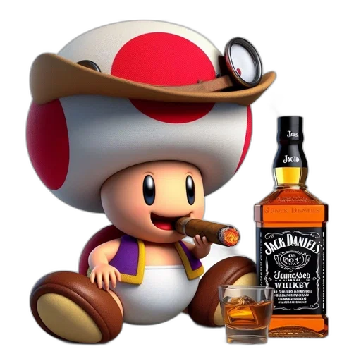 hat, bottle, weapon, 3d render transparent PNG cut-out
