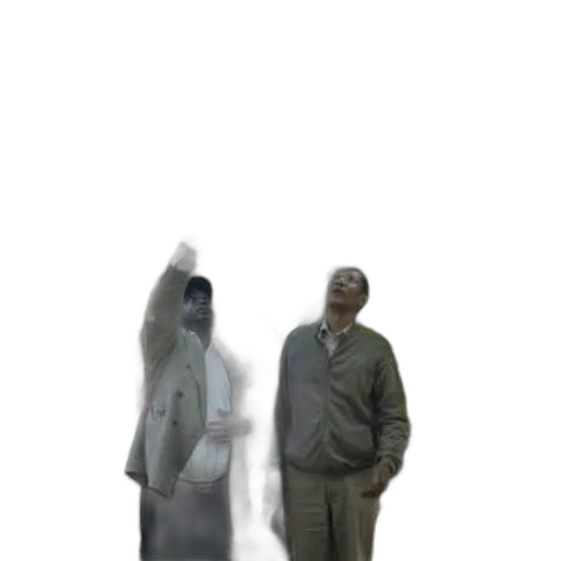jacket, staff, creature, mask transparent PNG cut-out