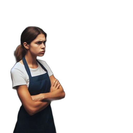 staff, dress, food, face transparent PNG cut-out