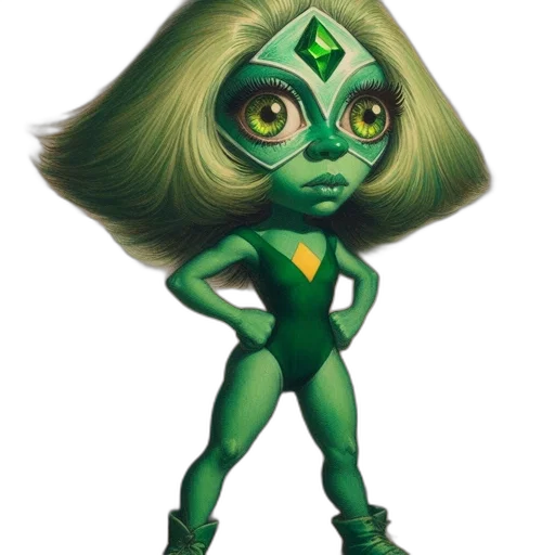 creature, mask, staff, hair transparent PNG cut-out