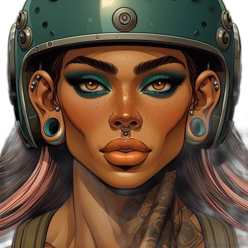 face, comic book art, fantasy art, concept art transparent PNG cut-out