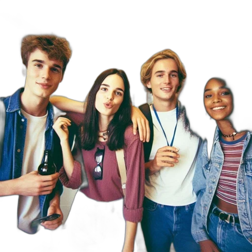 jacket, staff, concept art, vaporwave transparent PNG cut-out