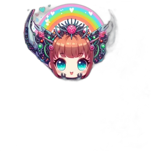 crown, staff, creature, mask transparent PNG cut-out