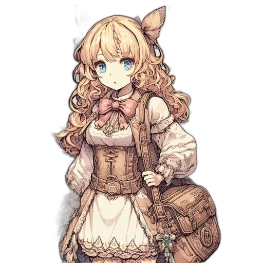 staff, dress, weapon, face transparent PNG cut-out