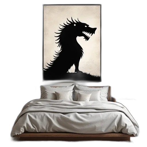 dragon, creature, animal, furniture transparent PNG cut-out
