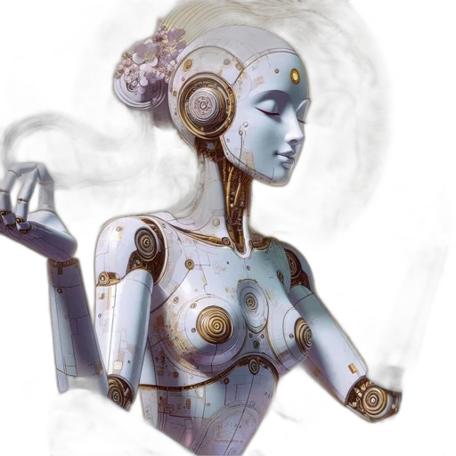 robot, concept art, cyberpunk, fantasy art transparent PNG cut-out