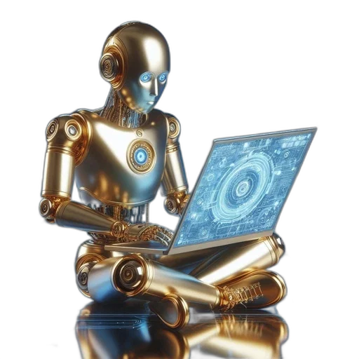 robot, cyberpunk, concept art, 3d render transparent PNG cut-out