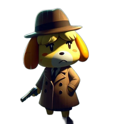staff, hat, weapon, jacket transparent PNG cut-out