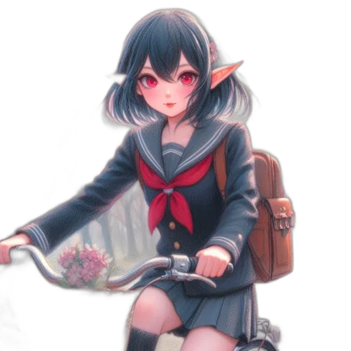 staff, flower, weapon, jacket transparent PNG cut-out