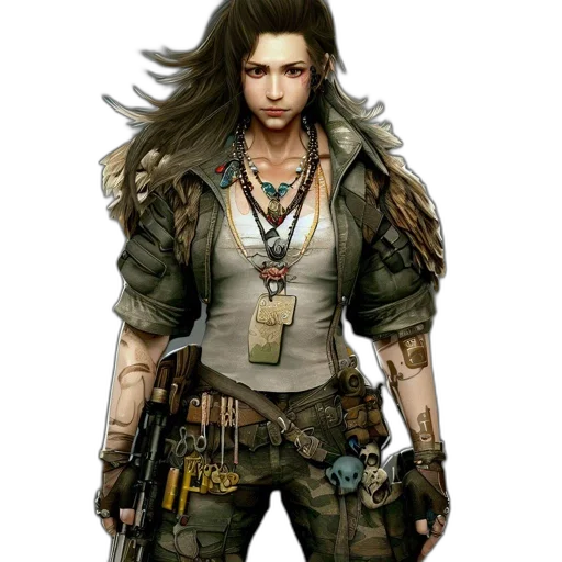 jacket, staff, weapon, concept art transparent PNG cut-out