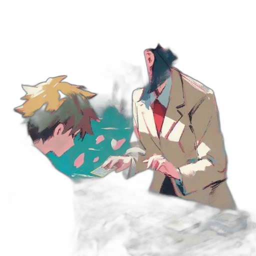 mask, jacket, weapon, creature transparent PNG cut-out