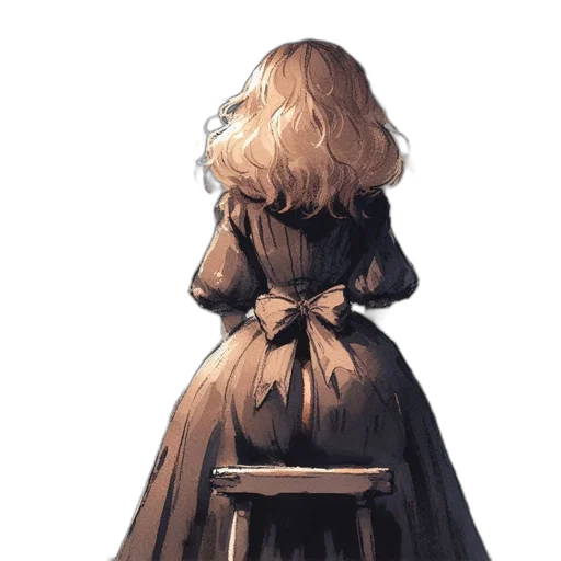 dress, jacket, hair, crown transparent PNG cut-out