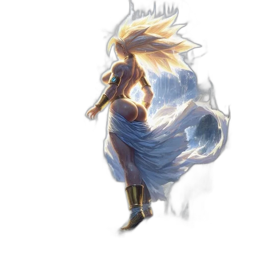 dragon, dress, sword, staff transparent PNG cut-out