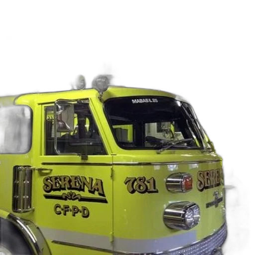 3d render, fire, yellow, truck transparent PNG cut-out