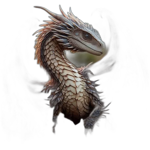 dragon, creature, animal, hair transparent PNG cut-out