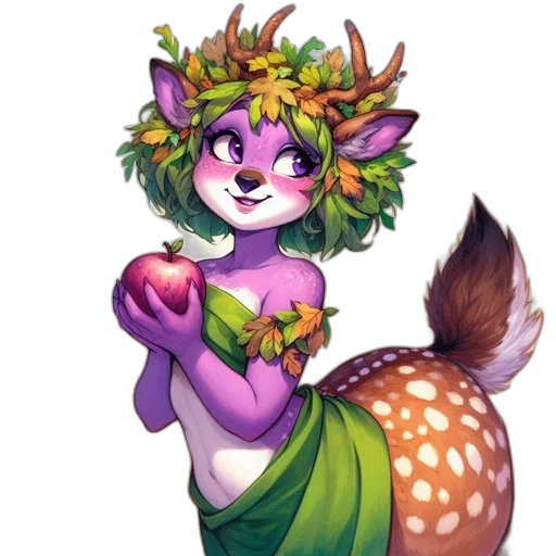 flower, staff, creature, fantasy art transparent PNG cut-out