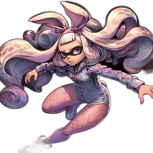 hair, dress, creature, concept art transparent PNG cut-out