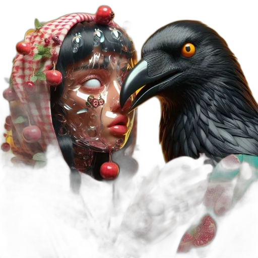 mask, face, concept art, photorealistic transparent PNG cut-out