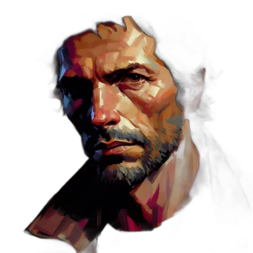 face, photorealistic, concept art, comic book art transparent PNG cut-out