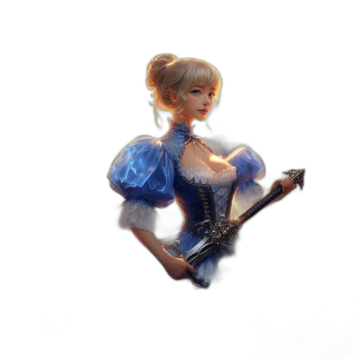 dress, staff, crown, jewelry transparent PNG cut-out