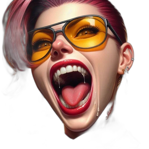 face, photorealistic, concept art, cyberpunk transparent PNG cut-out