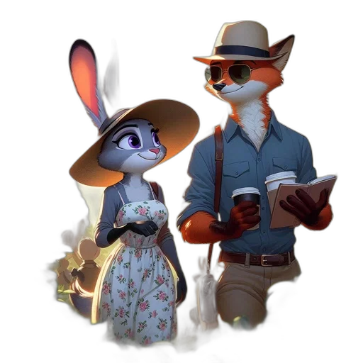 hat, staff, concept art, 3d render transparent PNG cut-out