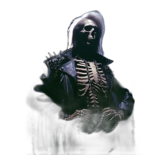 mask, jacket, creature, weapon transparent PNG cut-out