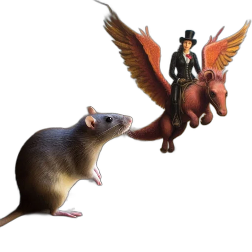 hat, animal, concept art, 3d render transparent PNG cut-out