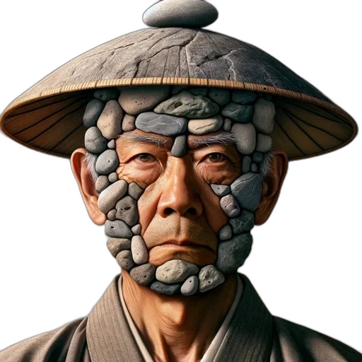 face, mask, hat, staff transparent PNG cut-out