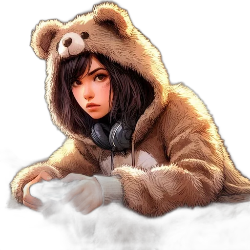 jacket, face, photorealistic, fantasy art transparent PNG cut-out