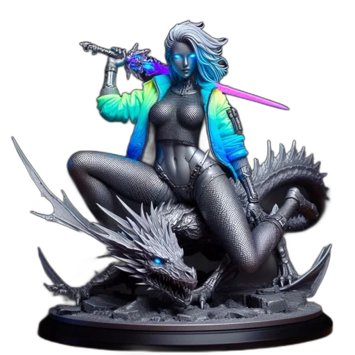 dragon, concept art, fantasy art, blue transparent PNG cut-out