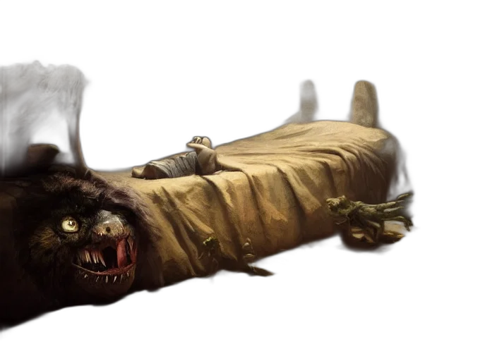 creature, staff, weapon, mask transparent PNG cut-out
