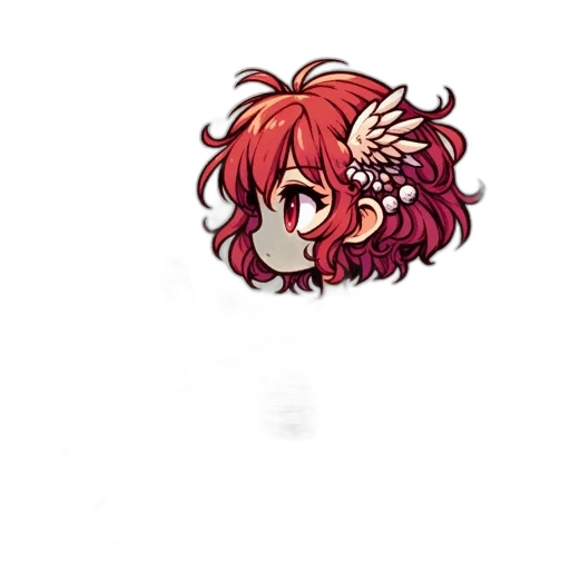 hair, staff, crown, weapon transparent PNG cut-out