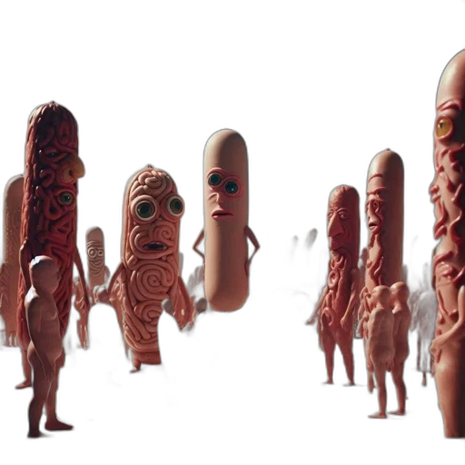 food, creature, mask, hair transparent PNG cut-out